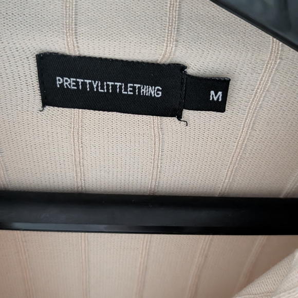 Cream Ribbed Long Cardigan - Picture 2 of 3